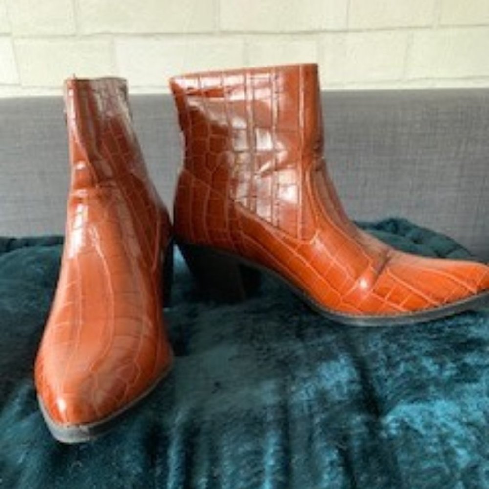 Snakeskin Booties